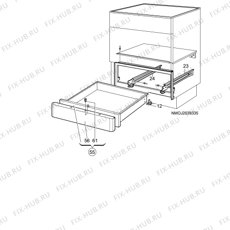 Взрыв-схема комплектующей Electrolux EKC7184AC - Схема узла H10 Storage/Warming